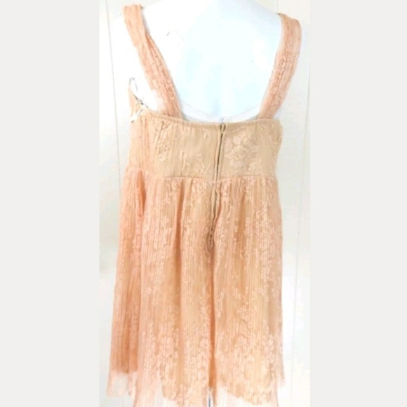 Forever 21 Plus Blush Lace Pleated Dress - Picture 3 of 4
